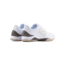 EA7 Tech Scarpa Per Terra Rossa Uomini - Bianco, Oliva -Attrezzatura Da Tennis 00002000 0 2 1