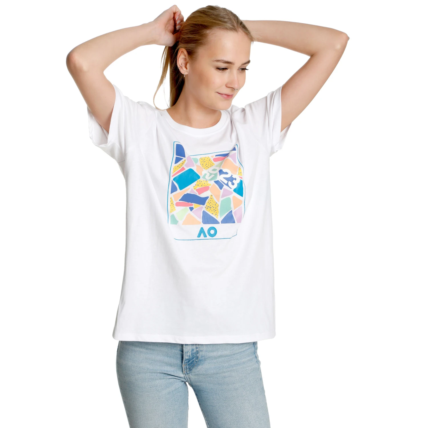 AO Dated Mosaic Maglietta Donna - Bianco, Multicolore 6 AO Dated Mosaic Maglietta Donna - Bianco, Multicolore - immagine 4