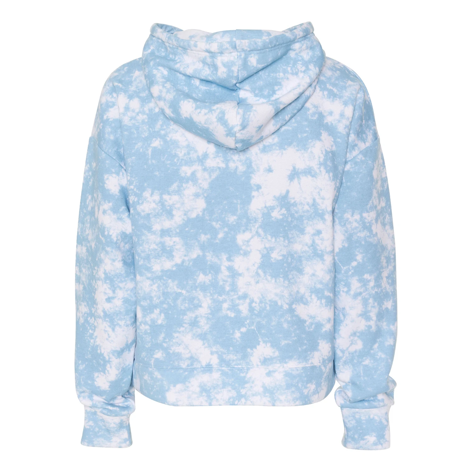 AO Tie Dye Felpa Con Cappuccio Donna - Blu Chiaro, Bianco 5 AO Tie Dye Felpa Con Cappuccio Donna - Blu Chiaro, Bianco - immagine 3
