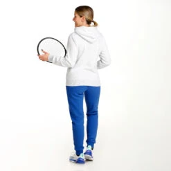 Retro Stripe Block Felpa Con Cappuccio Donna - Grigio Chiaro, Blu -Attrezzatura Da Tennis 00286000 0 4