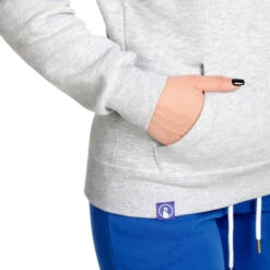 Retro Stripe Block Felpa Con Cappuccio Donna - Grigio Chiaro, Blu -Attrezzatura Da Tennis 00286000 0 5