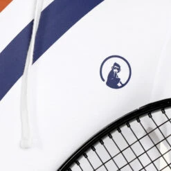 Retro Stripe Felpa Con Cappuccio Uomini - Bianco -Attrezzatura Da Tennis 00295000 0 8