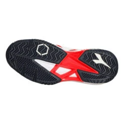 Diadora B.Icon 2 AC Scarpa Per Tutte Le Superfici Bambini - Blu Scuro, Rosso -Attrezzatura Da Tennis 00307000 0 5