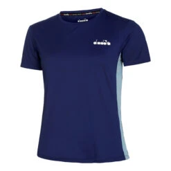 Diadora Maglietta Donna - Blu, Multicolore