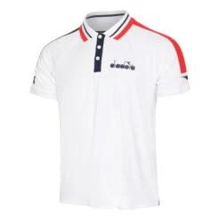Diadora Icon Polo Uomini - Bianco, Multicolore