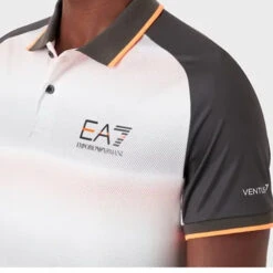EA7 Polo Uomini - Bianco, Nero -Attrezzatura Da Tennis 00469000 16