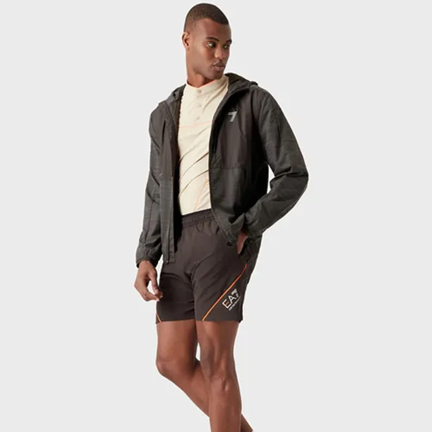 EA7 Felpa Uomini - Beige, Arancione 6 EA7 Felpa Uomini - Beige, Arancione - immagine 4