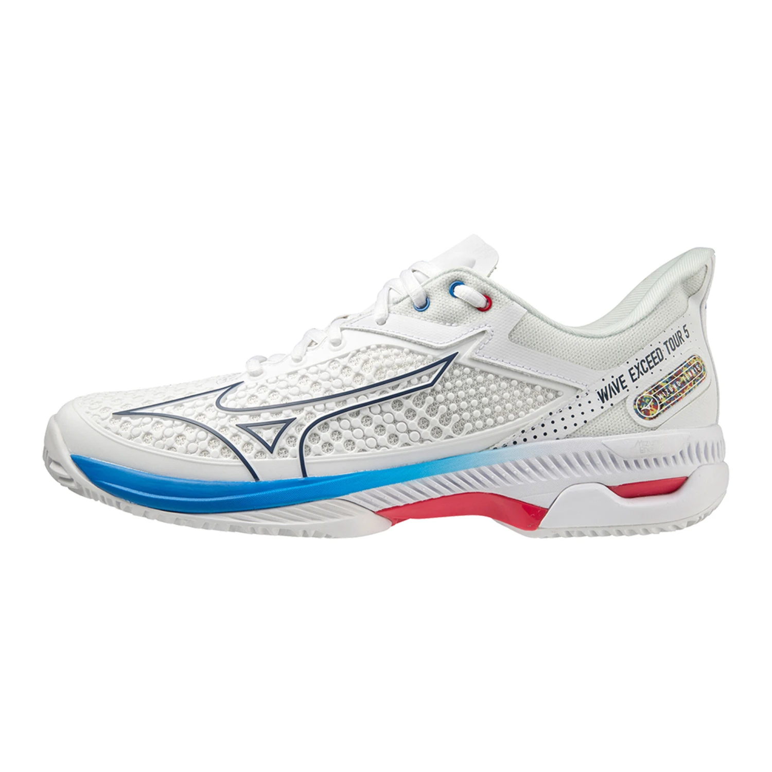 Mizuno Wave Exceed Tour 5 Scarpa Per Terra Rossa Uomini - Bianco, Blu 4 Mizuno Wave Exceed Tour 5 Scarpa Per Terra Rossa Uomini - Bianco, Blu - immagine 2