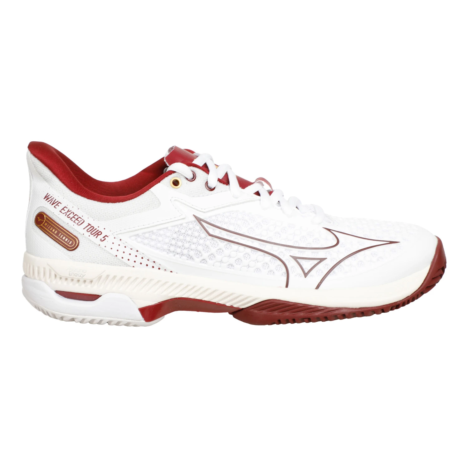 Mizuno Wave Exceed Tour 5 Scarpa Per Terra Rossa Donna - Bianco, Rosso Scuro 3 Mizuno Wave Exceed Tour 5 Scarpa Per Terra Rossa Donna - Bianco, Rosso Scuro