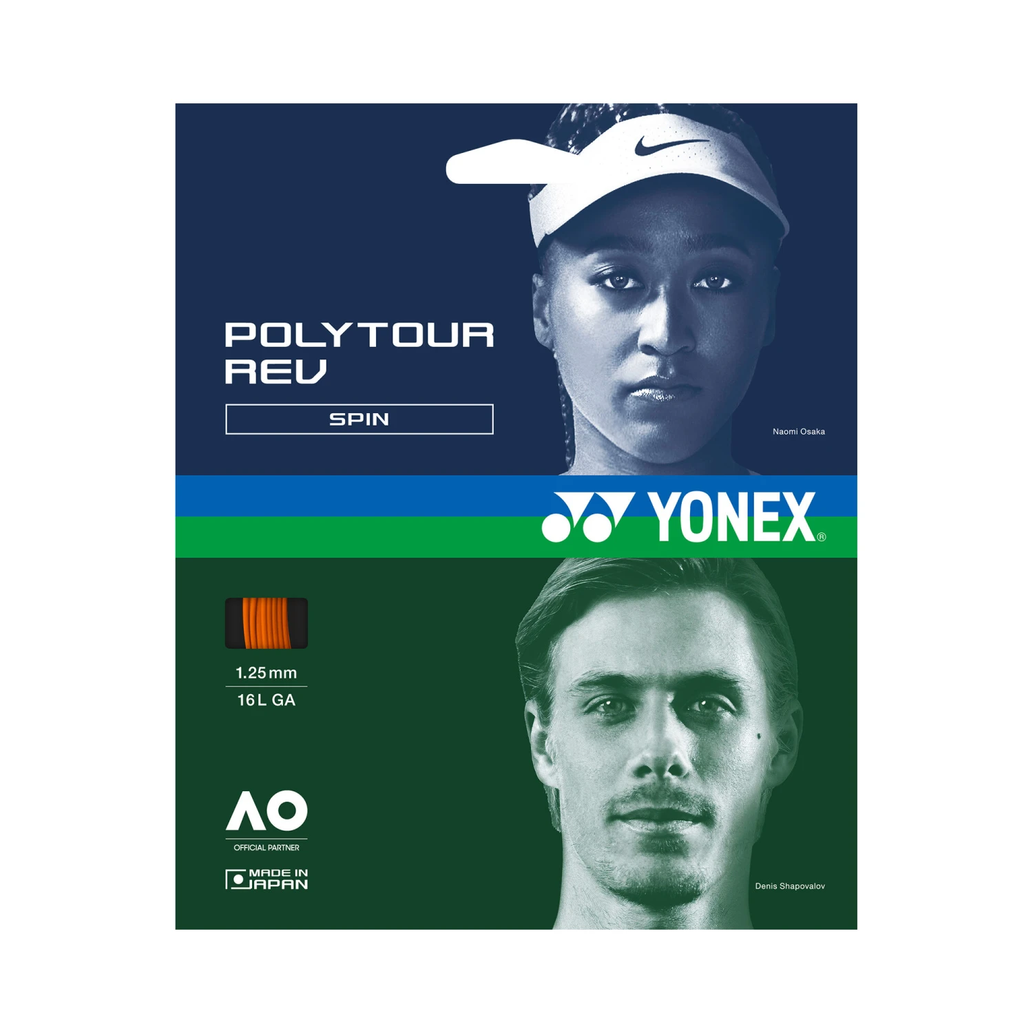 YONEX Poly Tour Rev Set Di Corde 12m - Arancione 3 YONEX Poly Tour Rev Set Di Corde 12m - Arancione