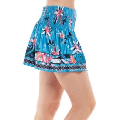 Long Beach Bound Smocked Gonna Donna - Blu, Multicolore -Attrezzatura Da Tennis 01309000 15