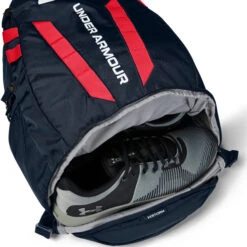 Under Armour Hustle 5.0 Zaino - Blu, Rosso -Attrezzatura Da Tennis 0139900000 12