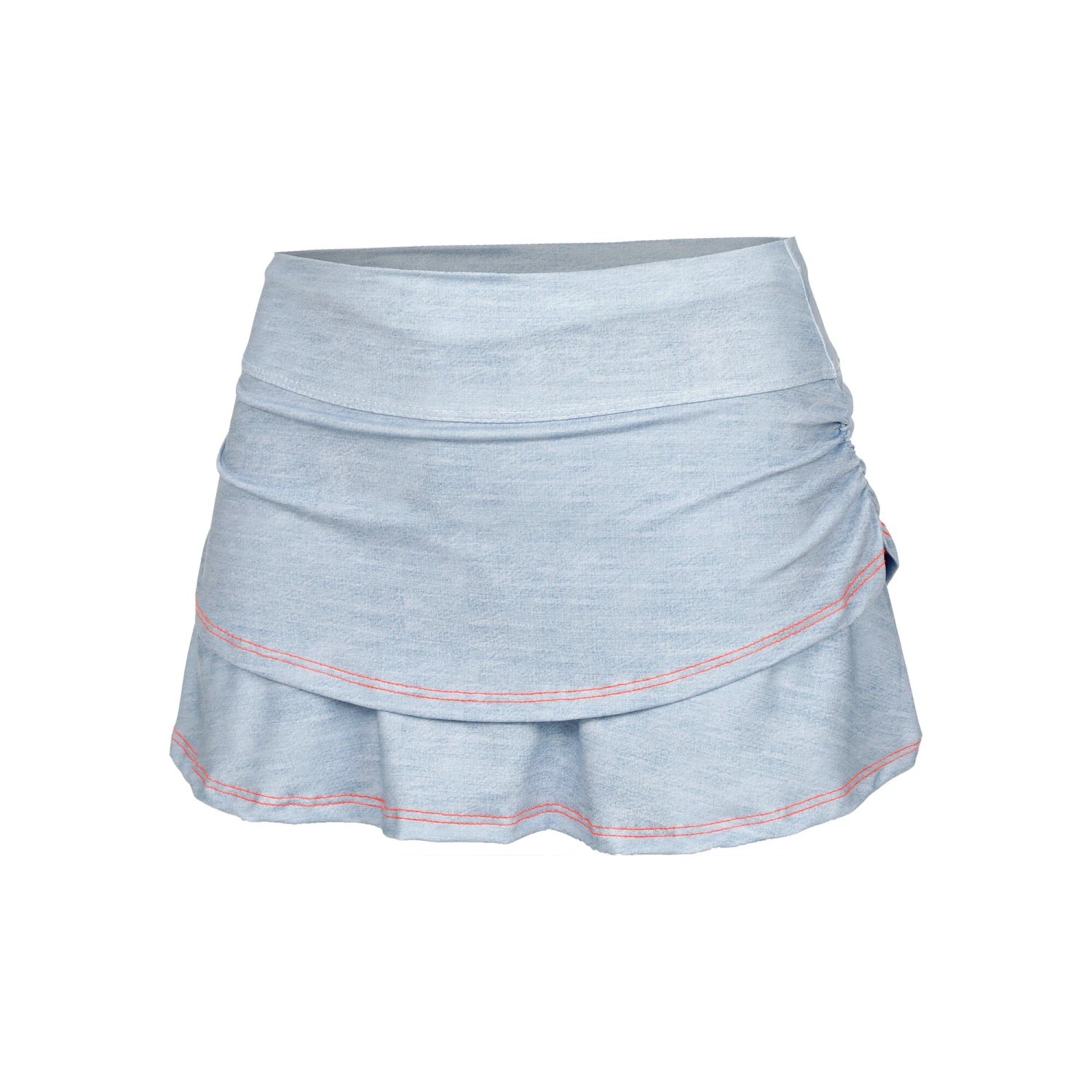 Chambray Ruche Tier Gonna Ragazze - Blu Chiaro 3 Chambray Ruche Tier Gonna Ragazze - Blu Chiaro