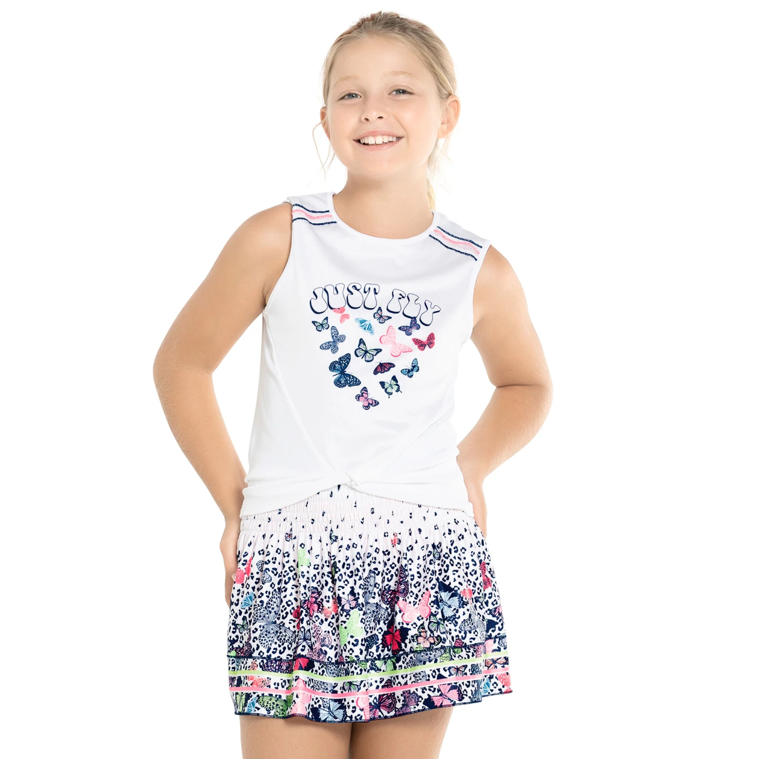 Just Fly Canottiera Ragazze - Bianco, Multicolore 6 Just Fly Canottiera Ragazze - Bianco, Multicolore - immagine 4