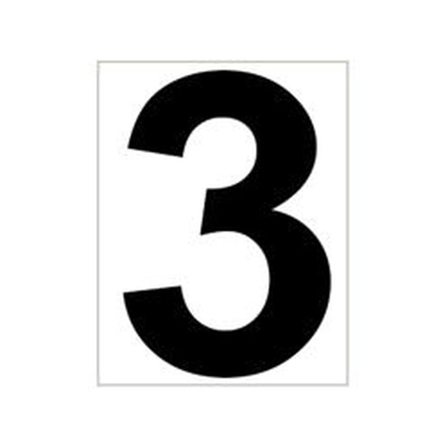 Platzziffer 3 Schild - Bianco, Nero 3 Platzziffer 3 Schild - Bianco, Nero