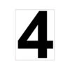 Platzziffer 4 Schild - Bianco, Nero