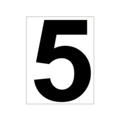 Platzziffer 5 Schild - Bianco, Nero