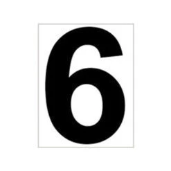 Platzziffer 6 Schild - Bianco, Nero