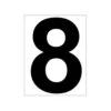 Platzziffer 8 Schild - Bianco, Nero