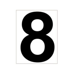Platzziffer 8 Schild - Bianco, Nero