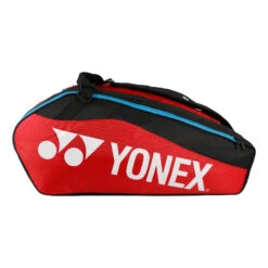 YONEX Club Line Racket Bag Borsa Per Racchetta Da 12 - Rosso, Nero -Attrezzatura Da Tennis 0154500000 0 3