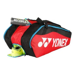 YONEX Club Line Racket Bag Borsa Per Racchetta Da 12 - Rosso, Nero -Attrezzatura Da Tennis 0154500000 11