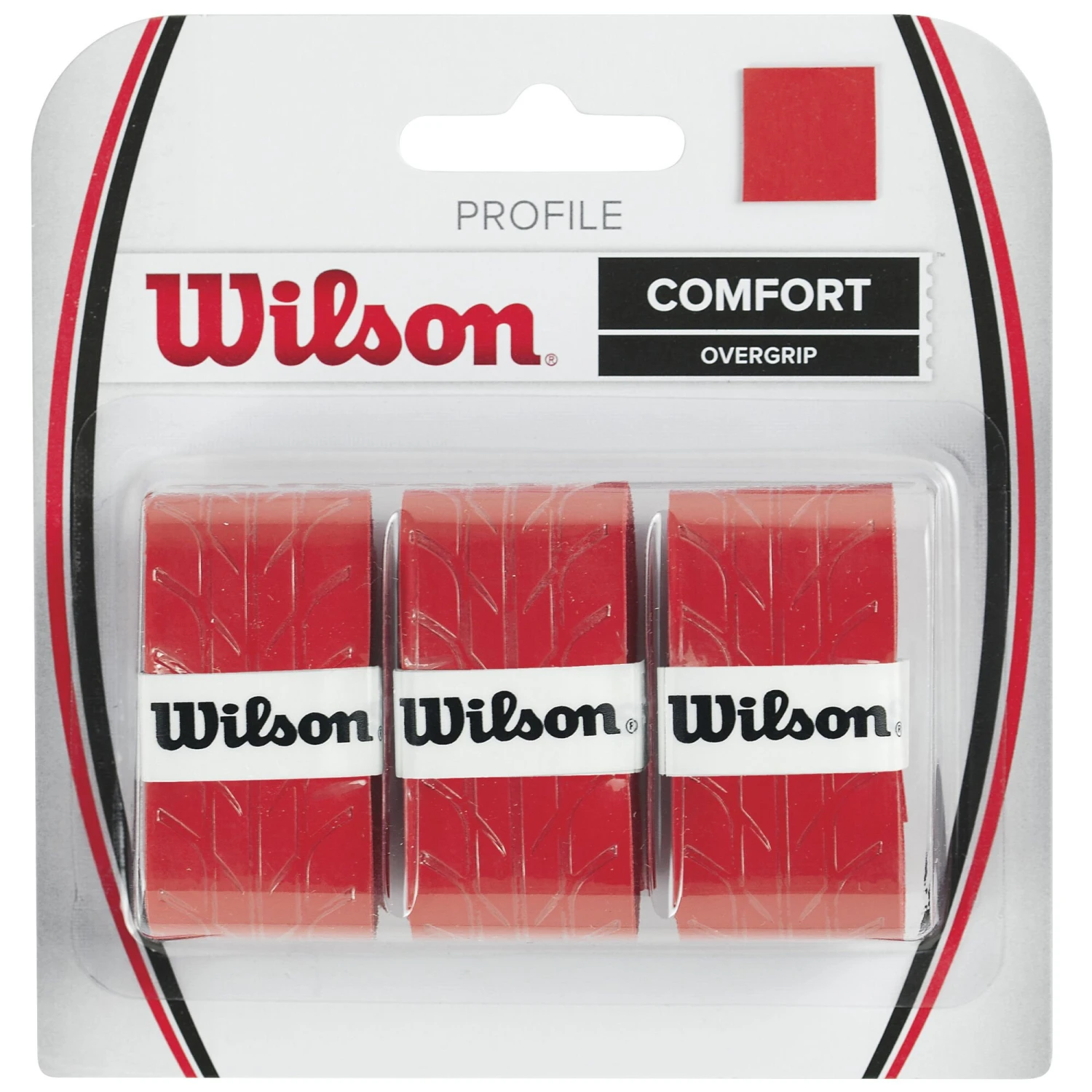 Wilson Profile Overgrip Confezione Da 3 - Rosso 3 Wilson Profile Overgrip Confezione Da 3 - Rosso