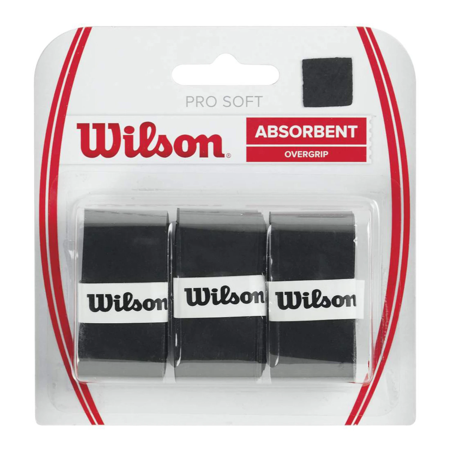 Wilson Soft Overgrip Confezione Da 3 - Nero 3 Wilson Soft Overgrip Confezione Da 3 - Nero