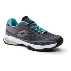 Lotto MIRAGE 300 SPD Scarpa Per Tutte Le Superfici Uomini - Nero, Turchese -Attrezzatura Da Tennis 01617000 000