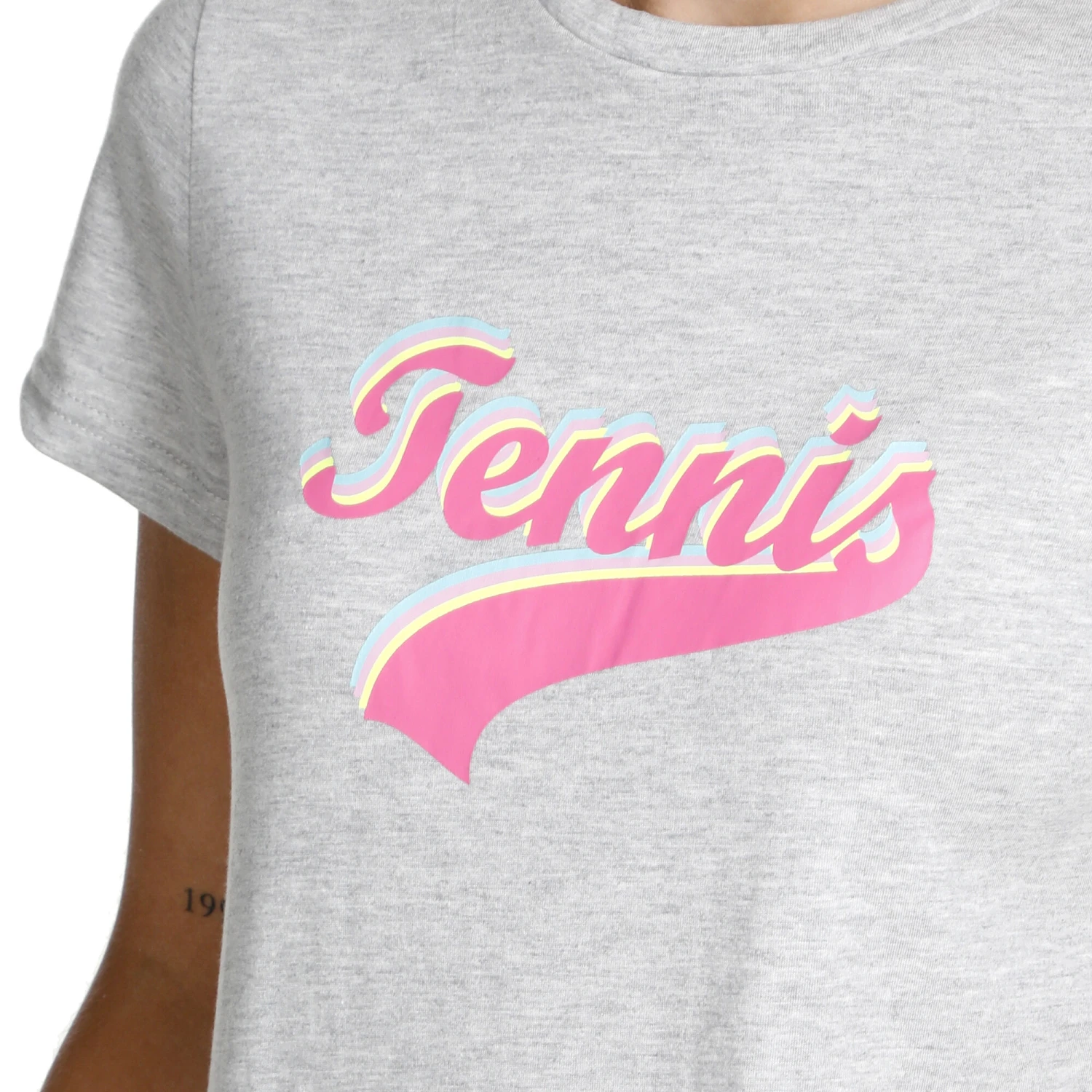 Tennis Signature Maglietta Donna - Grigio, Multicolore 7 Tennis Signature Maglietta Donna - Grigio, Multicolore - immagine 5