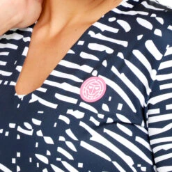 BIDI BADU Fingerprint Printed Manica Lunga Donna - Blu Scuro, Bianco 14 BIDI BADU Fingerprint Printed Manica Lunga Donna - Blu Scuro, Bianco -Attrezzatura Da Tennis 01898000 0 5