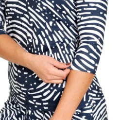 BIDI BADU Fingerprint Printed Manica Lunga Donna - Blu Scuro, Bianco 15 BIDI BADU Fingerprint Printed Manica Lunga Donna - Blu Scuro, Bianco -Attrezzatura Da Tennis 01898000 0 6