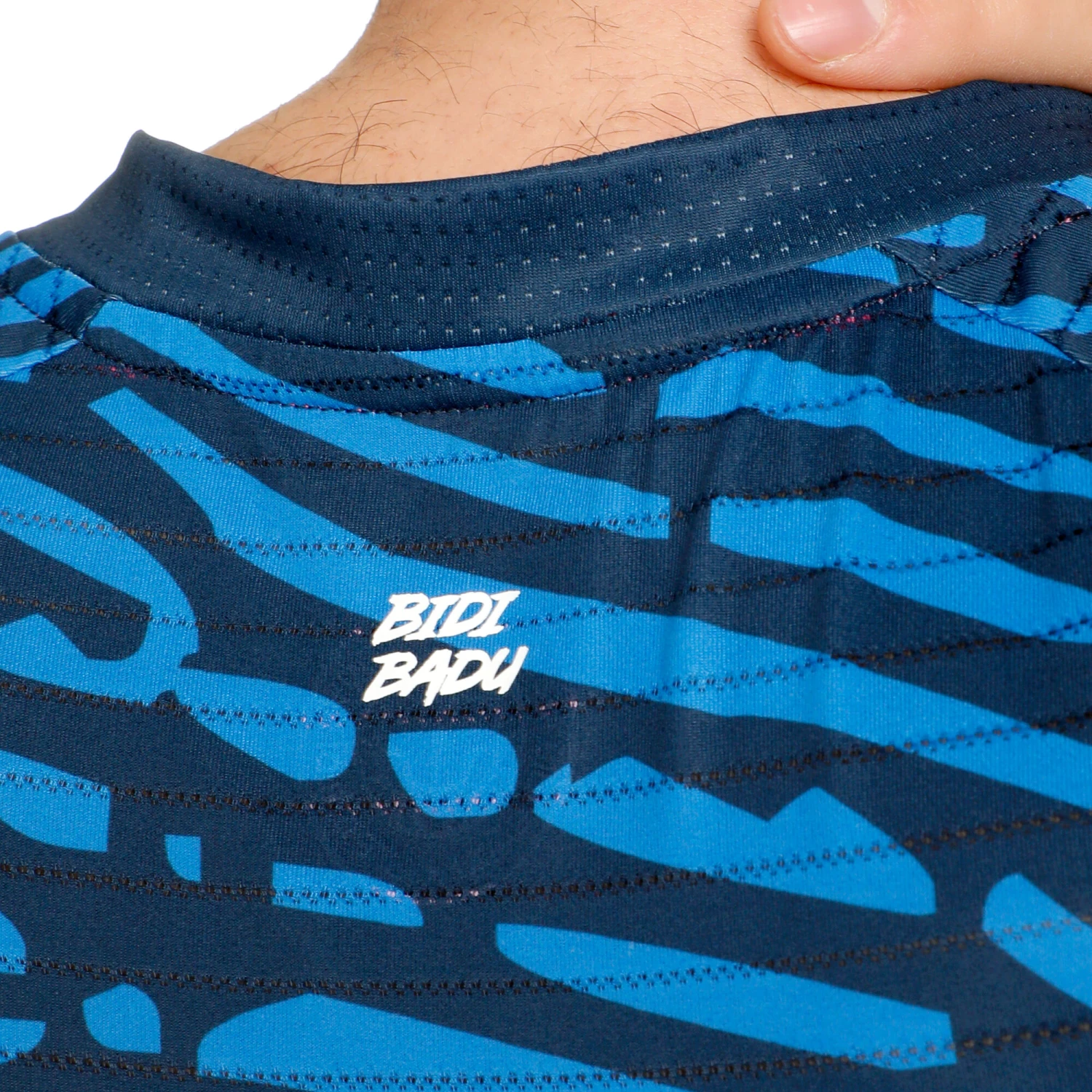BIDI BADU Fingerprint Round Neck Maglietta Uomini - Blu Scuro, Bianco 8 BIDI BADU Fingerprint Round Neck Maglietta Uomini - Blu Scuro, Bianco - immagine 6