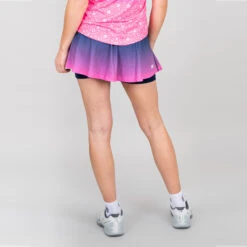 BIDI BADU Colortwist Printed Wavy Gonna Donna - Rosa, Blu Scuro -Attrezzatura Da Tennis 01948000 14