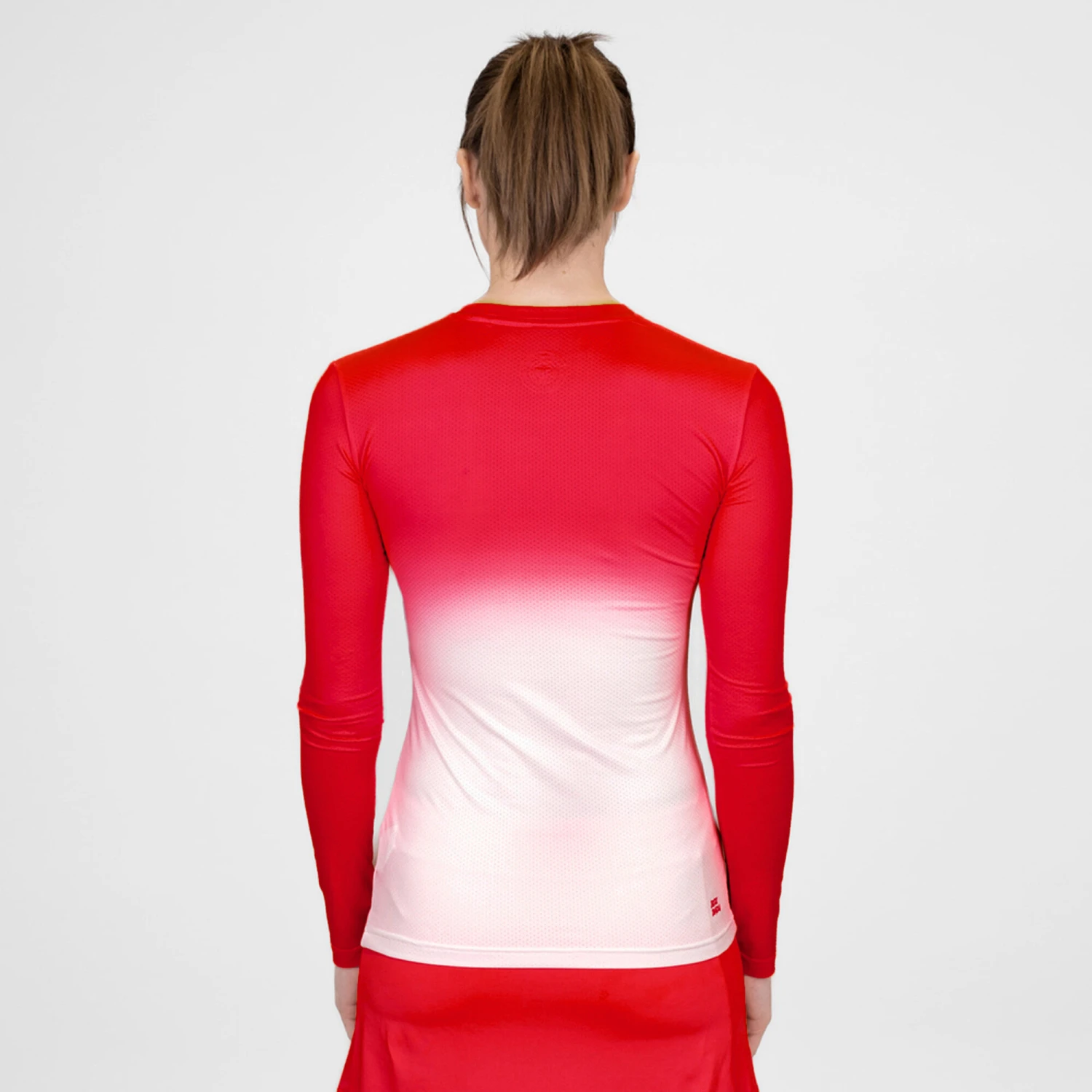 BIDI BADU Crew Gradiant Manica Lunga Donna - Rosso, Bianco 4 BIDI BADU Crew Gradiant Manica Lunga Donna - Rosso, Bianco - immagine 2