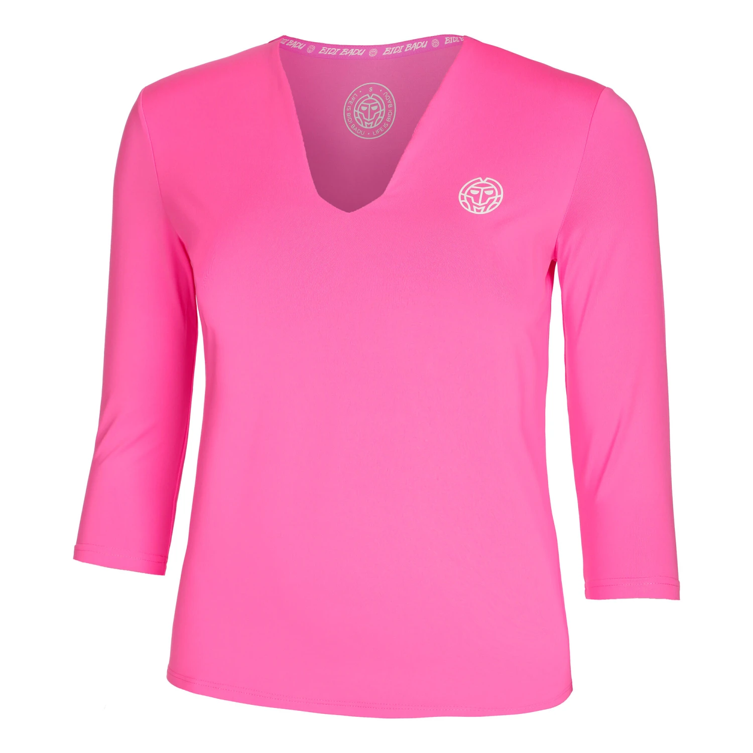 BIDI BADU Crew V-Neck Manica Lunga Donna - Rosa 3 BIDI BADU Crew V-Neck Manica Lunga Donna - Rosa