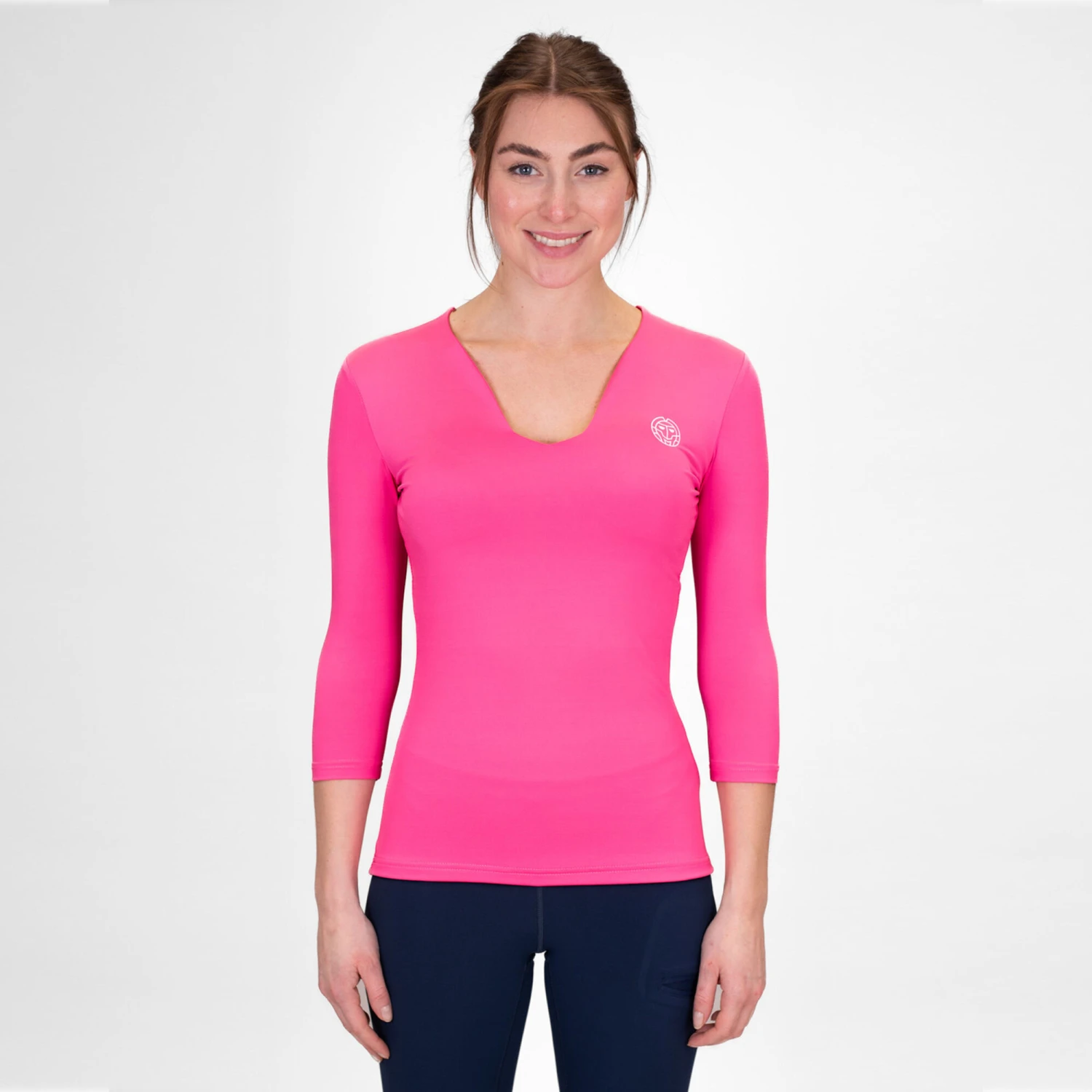 BIDI BADU Crew V-Neck Manica Lunga Donna - Rosa 7 BIDI BADU Crew V-Neck Manica Lunga Donna - Rosa - immagine 5