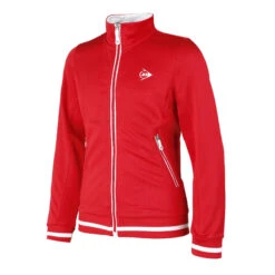 Dunlop Club Line Knitted Giacca Da Allenamento Ragazze - Rosso