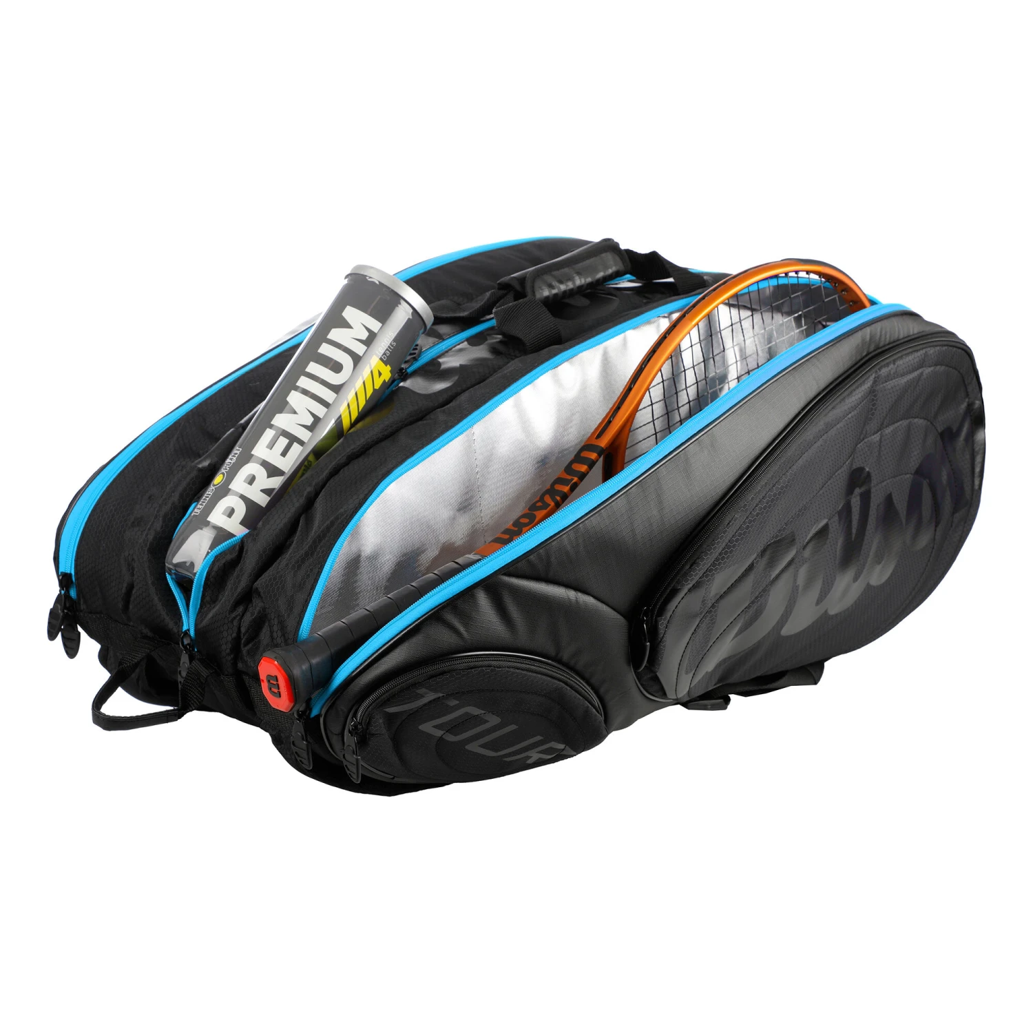Wilson Tour 15 Borsa Per Racchetta Edizione Speciale - Nero, Blu 8 Wilson Tour 15 Borsa Per Racchetta Edizione Speciale - Nero, Blu - immagine 6