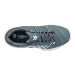 K-Swiss Big-Shot Light 4 Scarpa Per Tappeto Donna - Grigio, Bianco -Attrezzatura Da Tennis 02080000 0 4