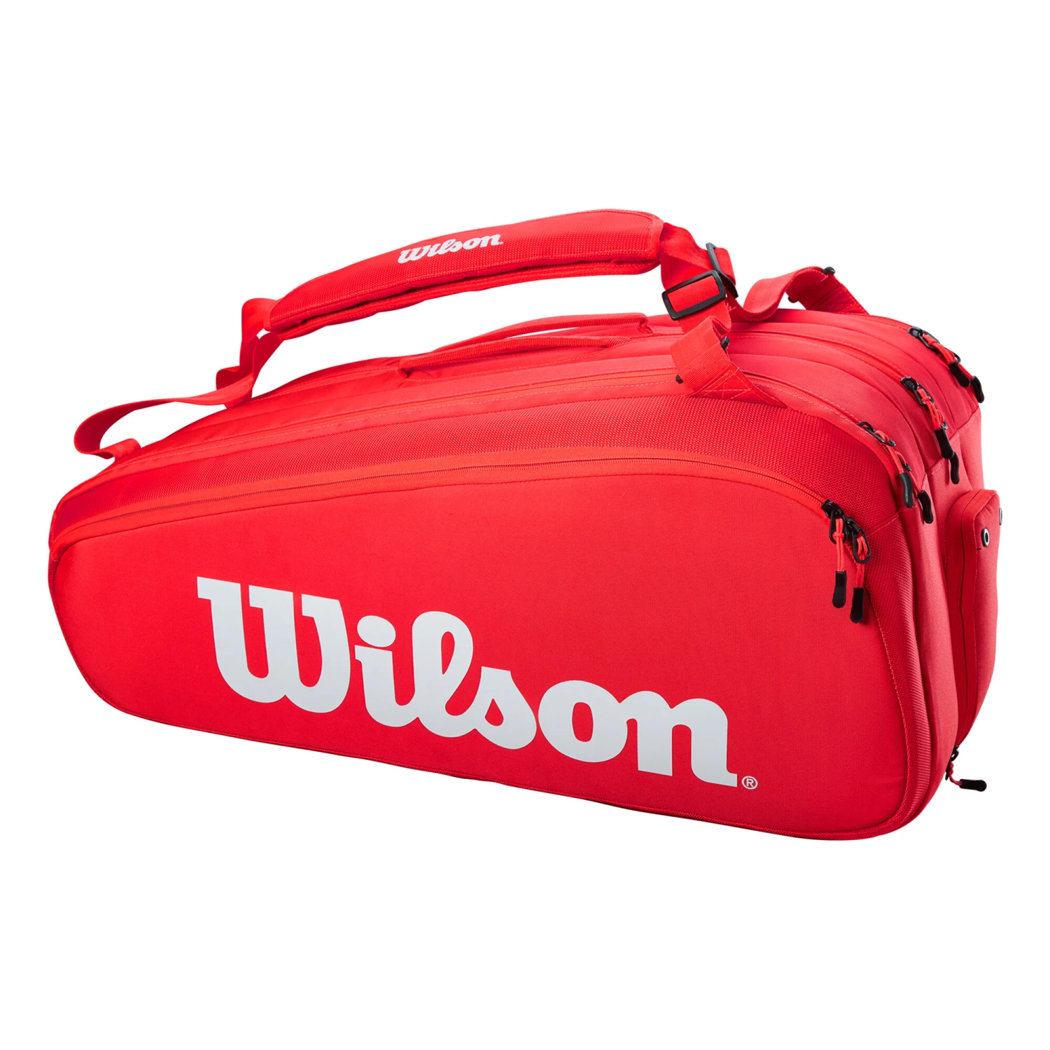 Wilson Super Tour Borsa Per Racchetta Da 15 - Rosso, Bianco 6 Wilson Super Tour Borsa Per Racchetta Da 15 - Rosso, Bianco - immagine 4