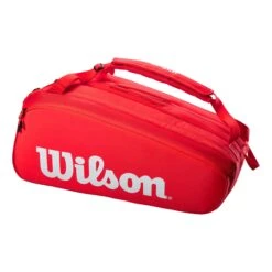 Wilson Super Tour Borsa Per Racchetta Da 15 - Rosso, Bianco 8 Wilson Super Tour Borsa Per Racchetta Da 15 - Rosso, Bianco -Attrezzatura Da Tennis 0220500000 10