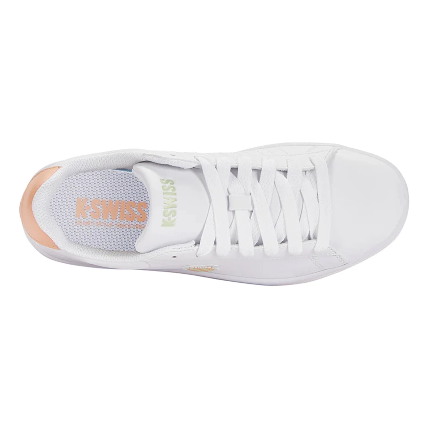 K-Swiss Court Shield Scarpa Per Il Tempo Libero Donna - Bianco, Albicocca 5 K-Swiss Court Shield Scarpa Per Il Tempo Libero Donna - Bianco, Albicocca - immagine 3