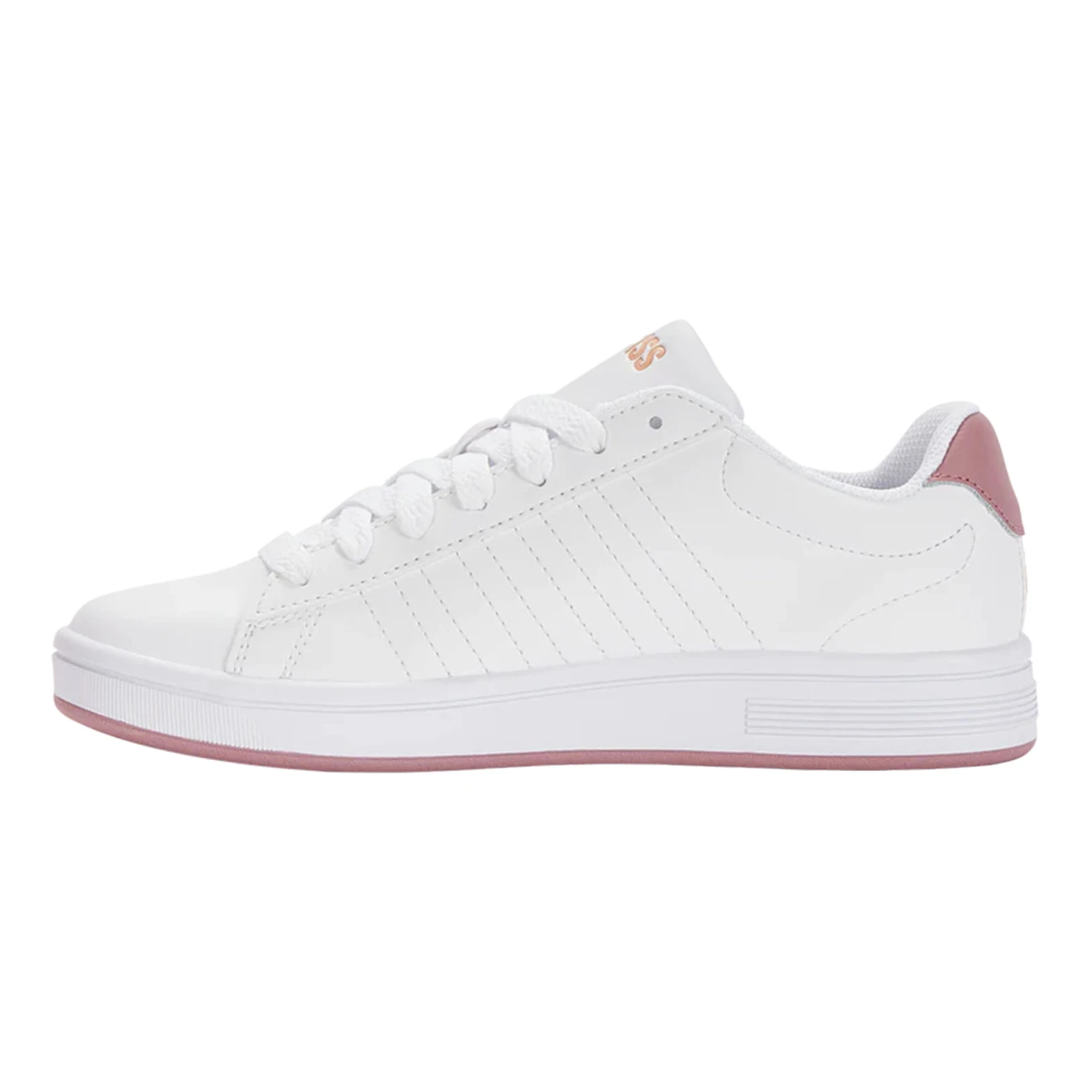 K-Swiss Court Shield Scarpa Per Il Tempo Libero Donna - Bianco, Rosa 4 K-Swiss Court Shield Scarpa Per Il Tempo Libero Donna - Bianco, Rosa - immagine 2
