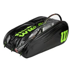 Wilson Elite Borsa Per Racchetta Da 15 Edizione Speciale - Nero, Lime -Attrezzatura Da Tennis 0226900000 10