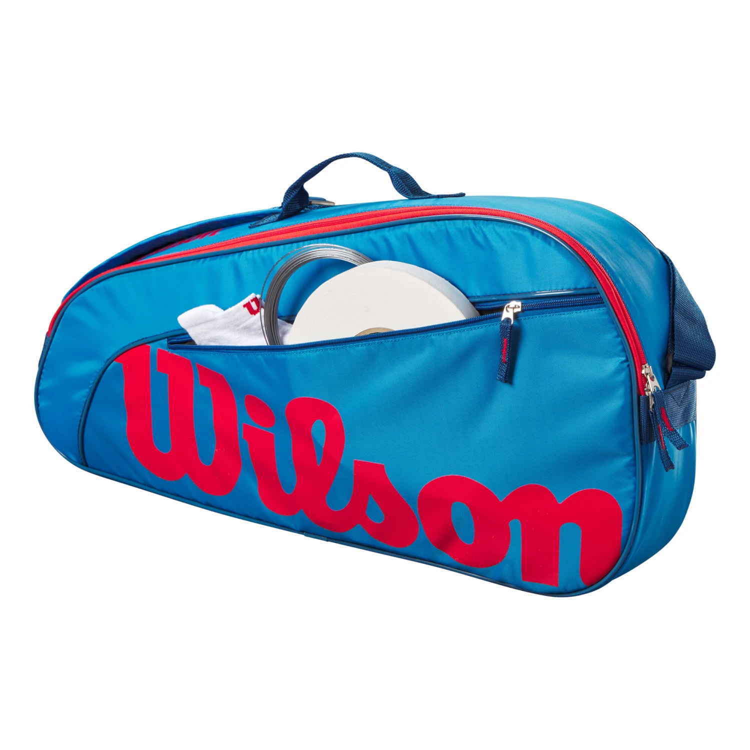 Wilson Junior Borsa Per Racchetta Da 3 - Blu, Arancione 4 Wilson Junior Borsa Per Racchetta Da 3 - Blu, Arancione - immagine 2