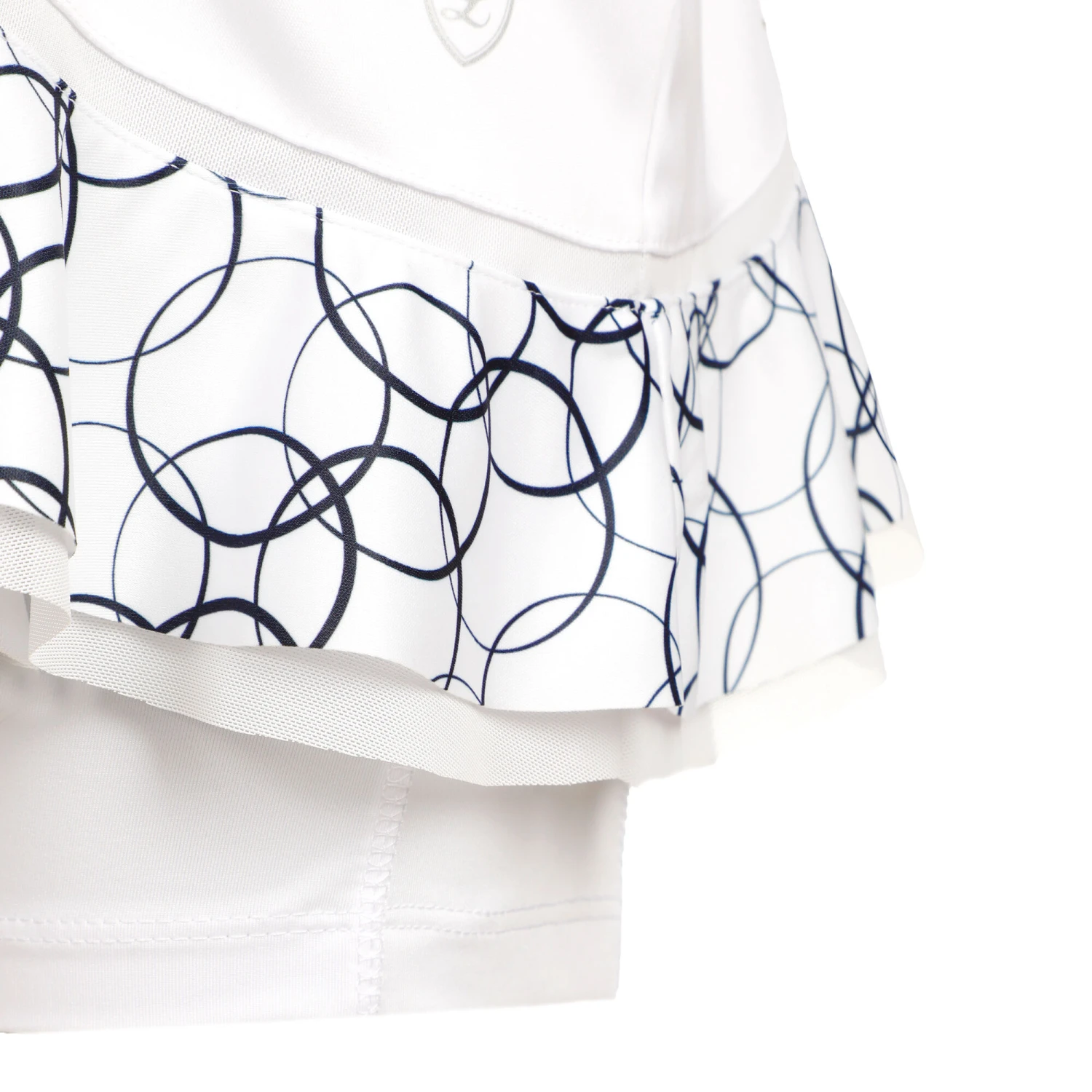 Flounce Gonna Donna - Bianco, Blu Scuro 6 Flounce Gonna Donna - Bianco, Blu Scuro - immagine 4