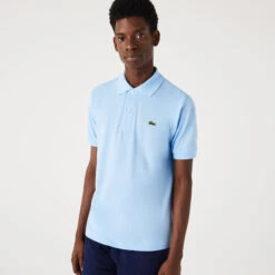 Lacoste Core Essentials Polo Uomini - Blu Chiaro 12 Lacoste Core Essentials Polo Uomini - Blu Chiaro -Attrezzatura Da Tennis 03854000 13