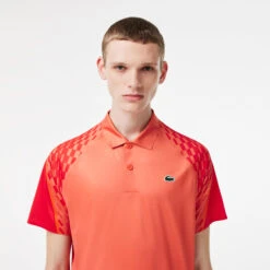 Lacoste Polo Uomini - Rosso, Bianco -Attrezzatura Da Tennis 03940000 15