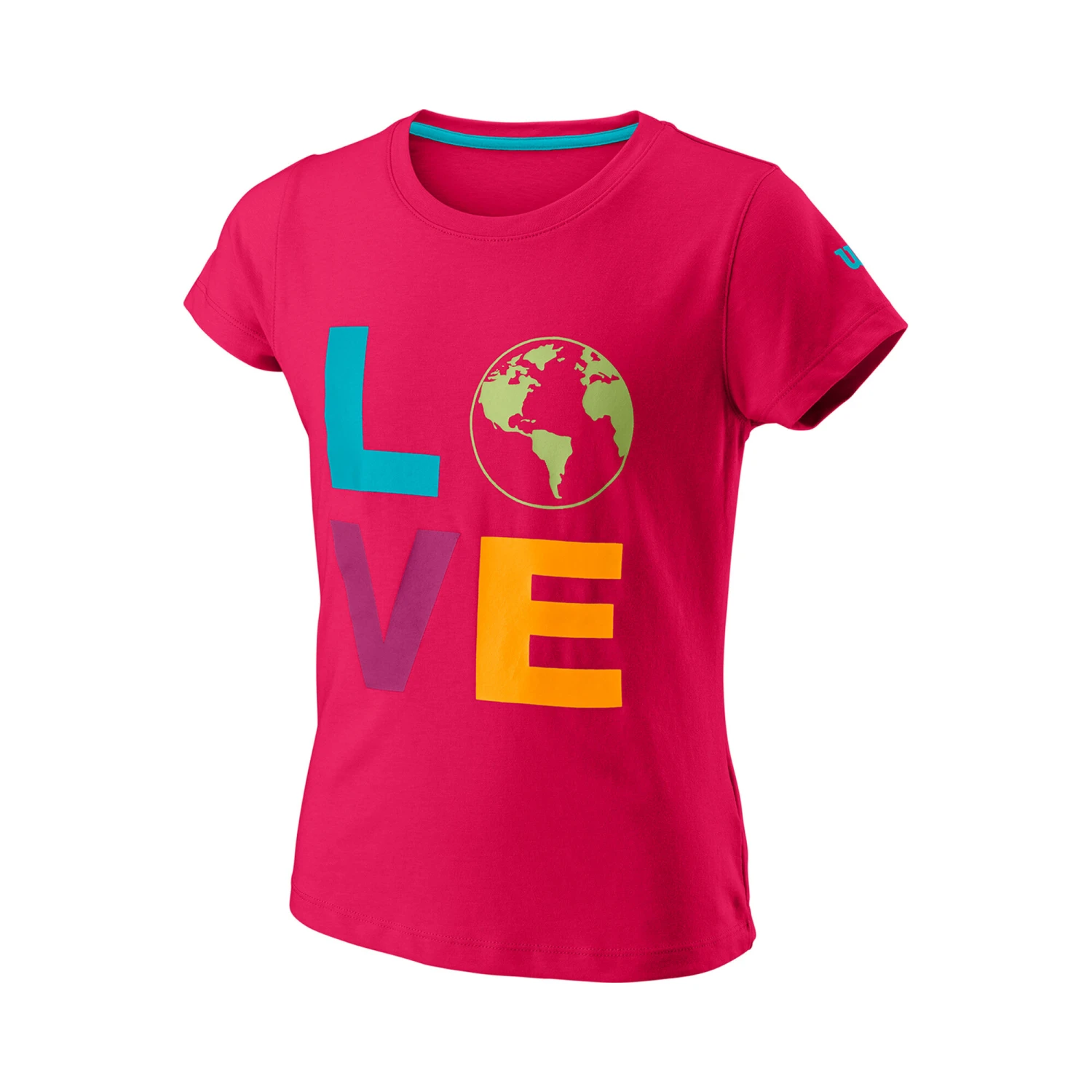 Wilson Love Earth Tech Maglietta Ragazze - Rosa, Multicolore 3 Wilson Love Earth Tech Maglietta Ragazze - Rosa, Multicolore